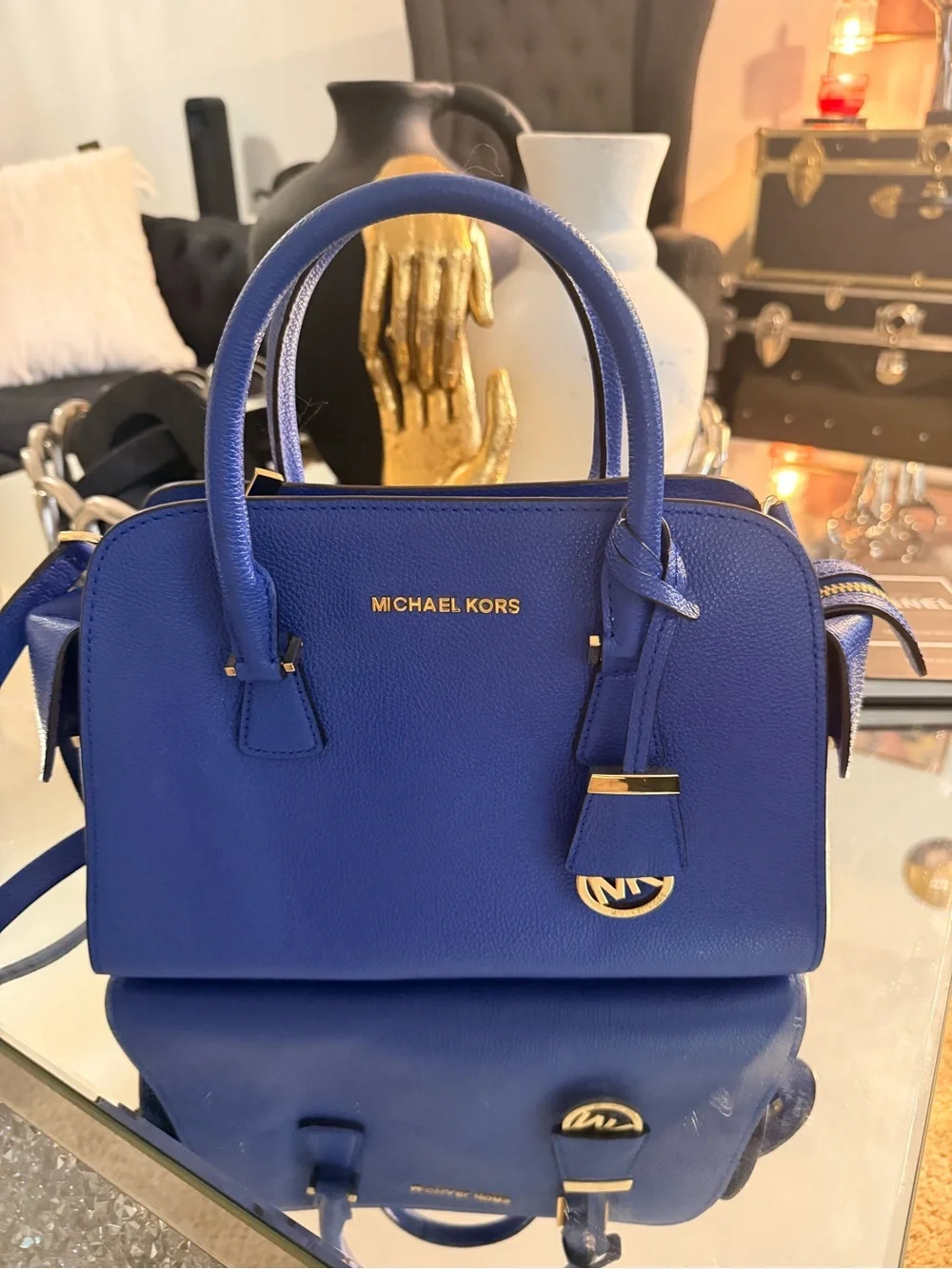 Michael Kors Harper Leather Satchel Bag